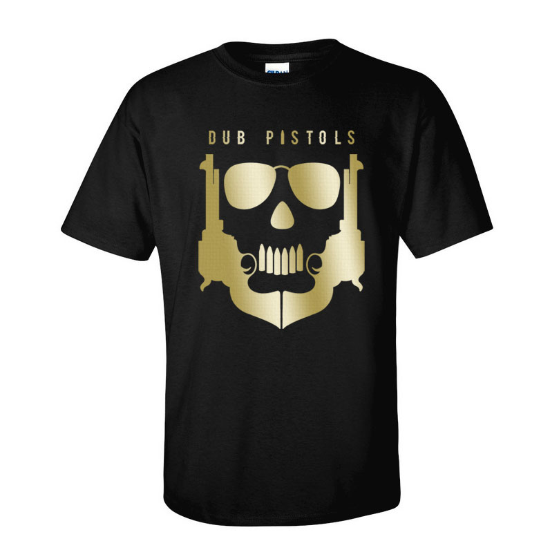 pistoleros_skull-tshirt_gold-print-on-black