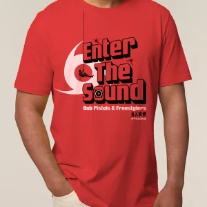DUB PISTOLS & FREESTYLERS 'ENTER THE SOUND' T-SHIRT RED MENS