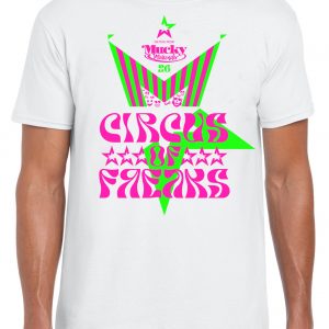 MUCKY WEEKENDER 2026 - CIRCUS OF FREAKS WHITE, PINK & GREEN T-SHIRT